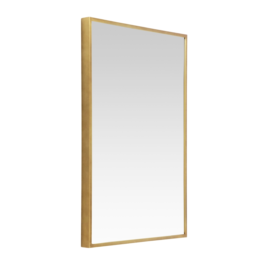 Aspire Home Accents 7562 - Bali Modern Rectangle Wall Mirror - 36" Gold