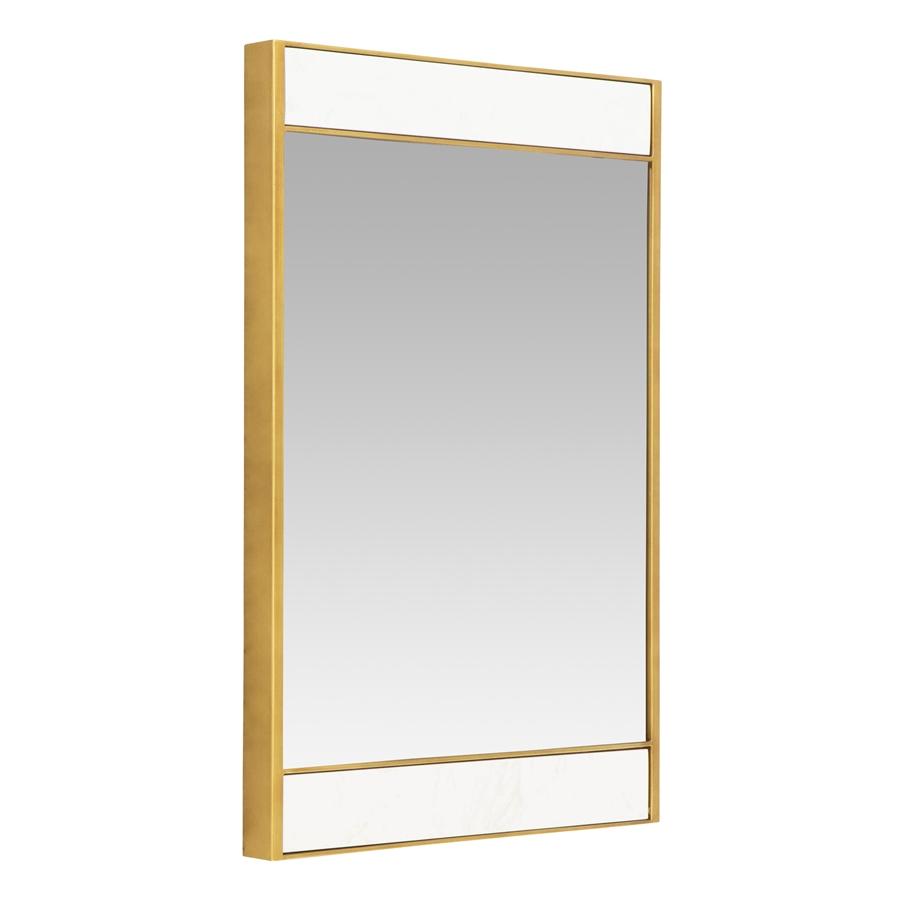 Aspire Home Accents 7678 - Lina Modern Wall Mirror Gold With Marble
