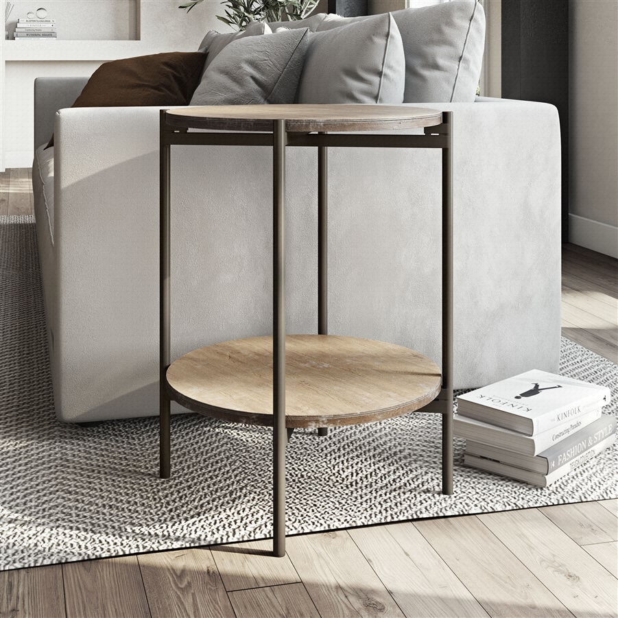 aspire home accents 7777 - Kamryn Modern Accent Table - Tan/Brown