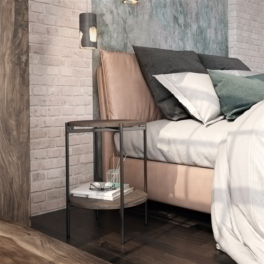 Aspire Home Accents 7784 - Kamryn Modern Accent Table - Gray/Black