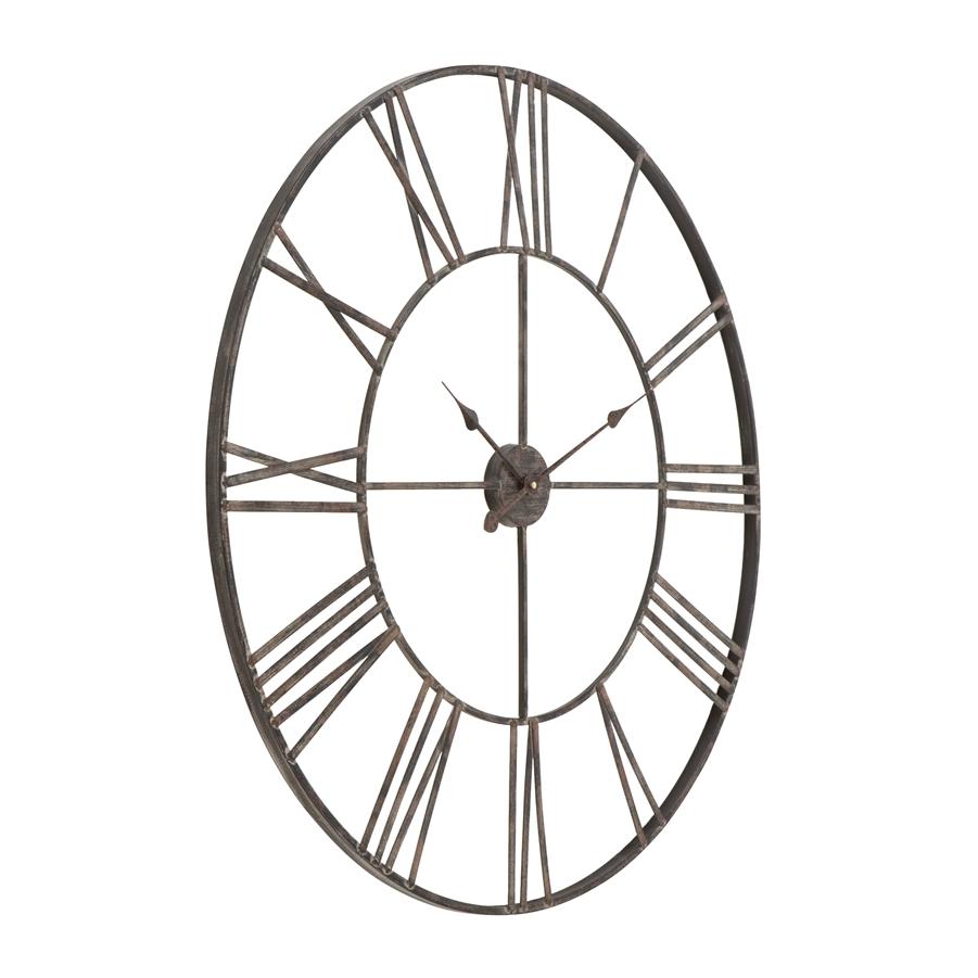 Aspire Home Accents 7807 - Solange Round Metal Wall Clock - 36" Gray