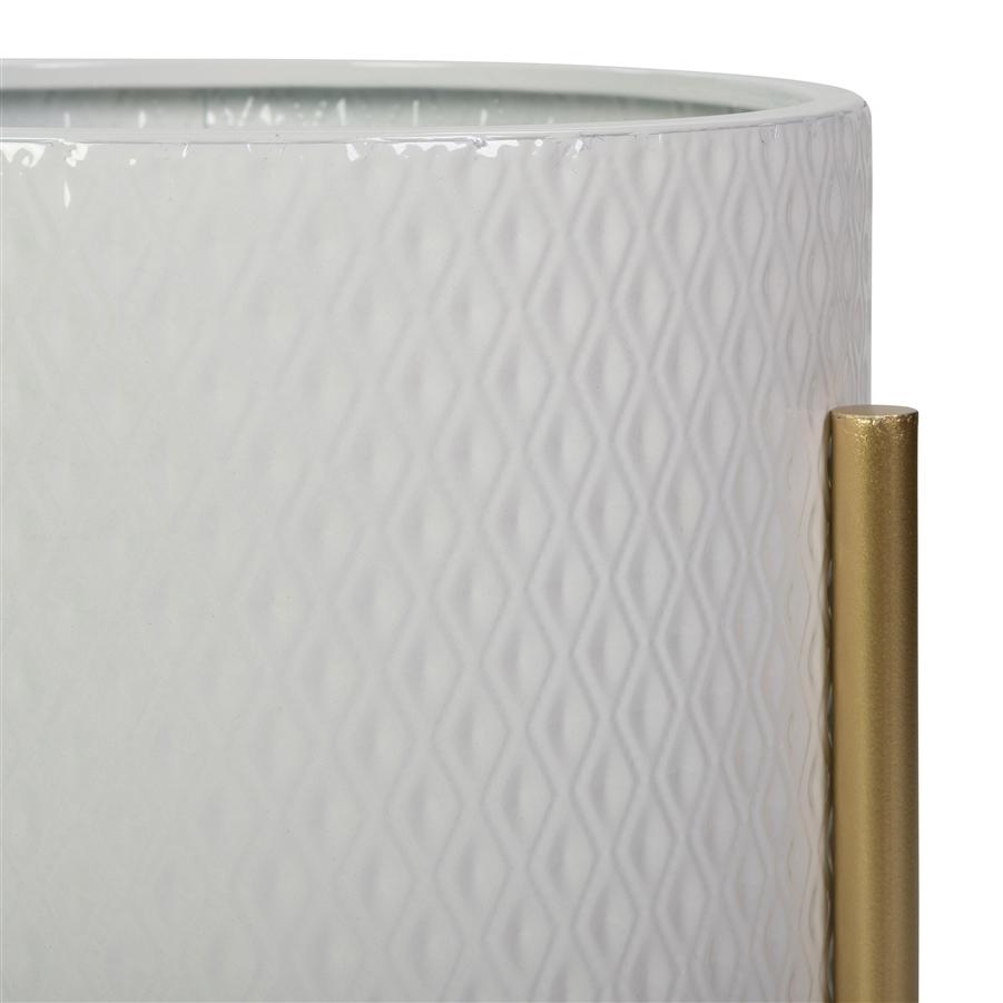 Aspire Home Accents 7944 - Gianna Modern White Planters (Set Of 2)