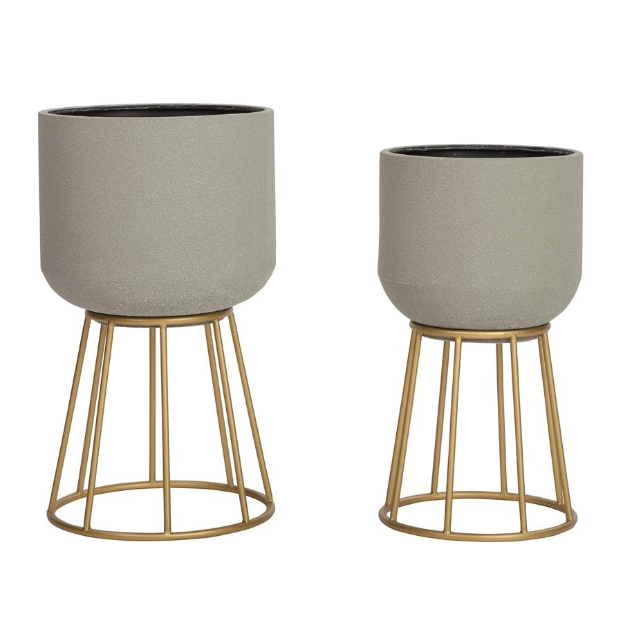 Aspire Home Accents 8019 - Reverie Modern Planters (Set Of 2)