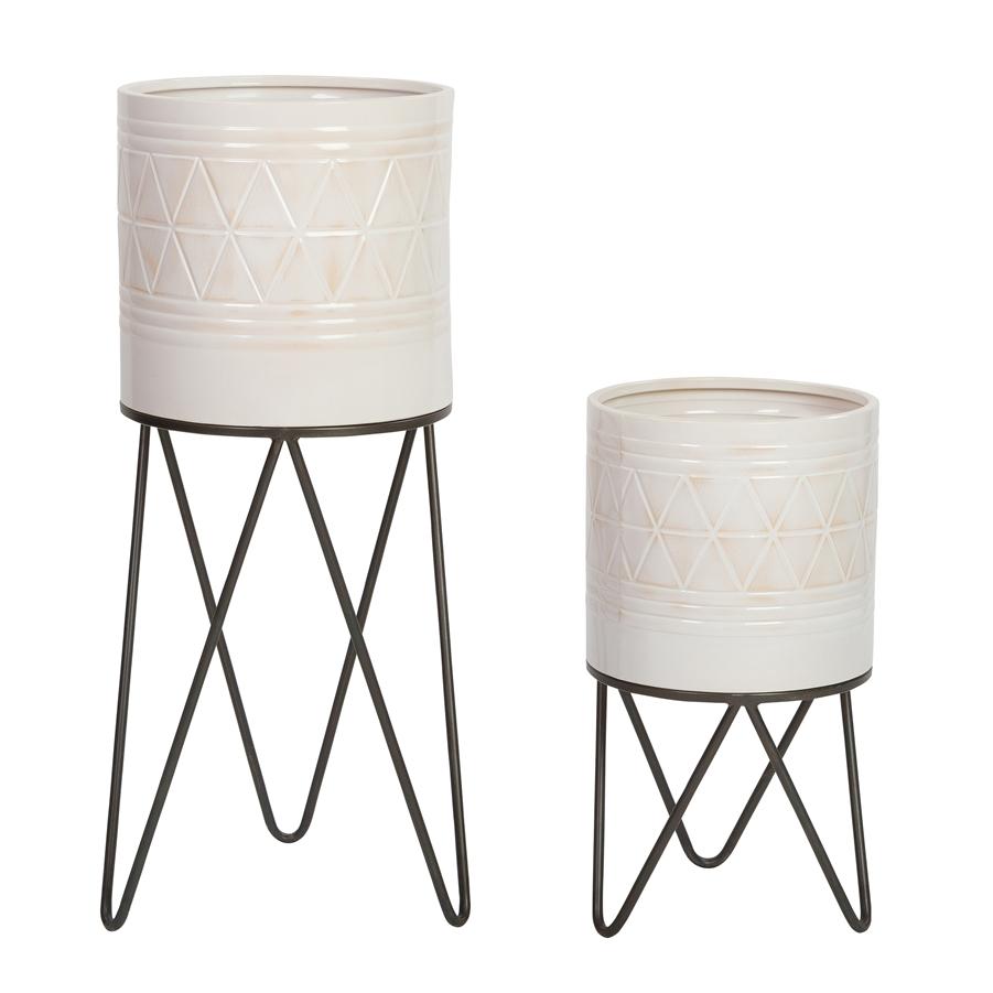 Aspire Home Accents 8064 - Shiloh Tall Modern Planters (Set Of 2)