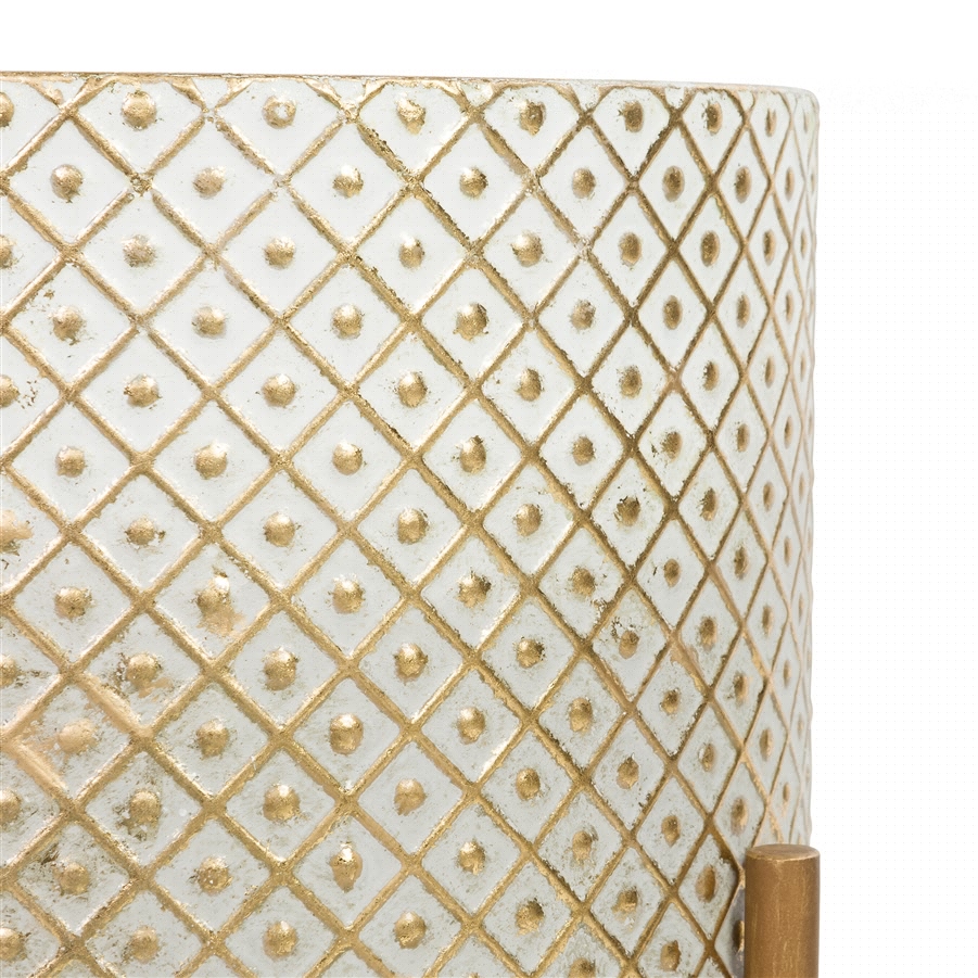 Aspire Home Accents 8095 - Lacey Golden Planters (Set Of 2)