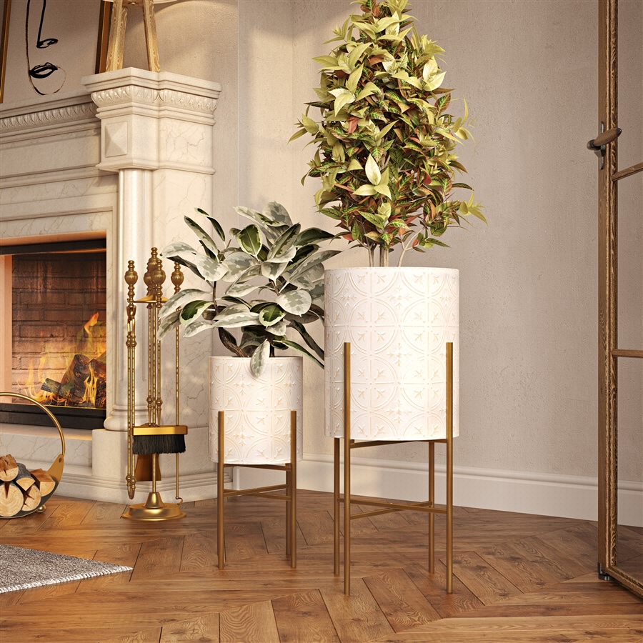 Aspire Home Accents 8125 - Nala Elegant Raised Planters (Set Of 2)