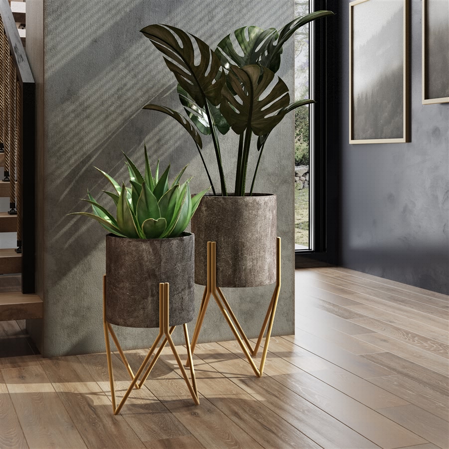 Aspire Home Accents 8156 - Jarvis Mid Century Modern Planters (Set Of 2)