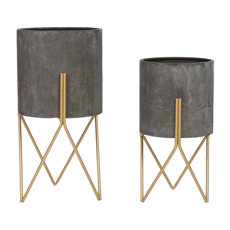 Aspire Home Accents 8156 - Jarvis Mid Century Modern Planters (Set Of 2)