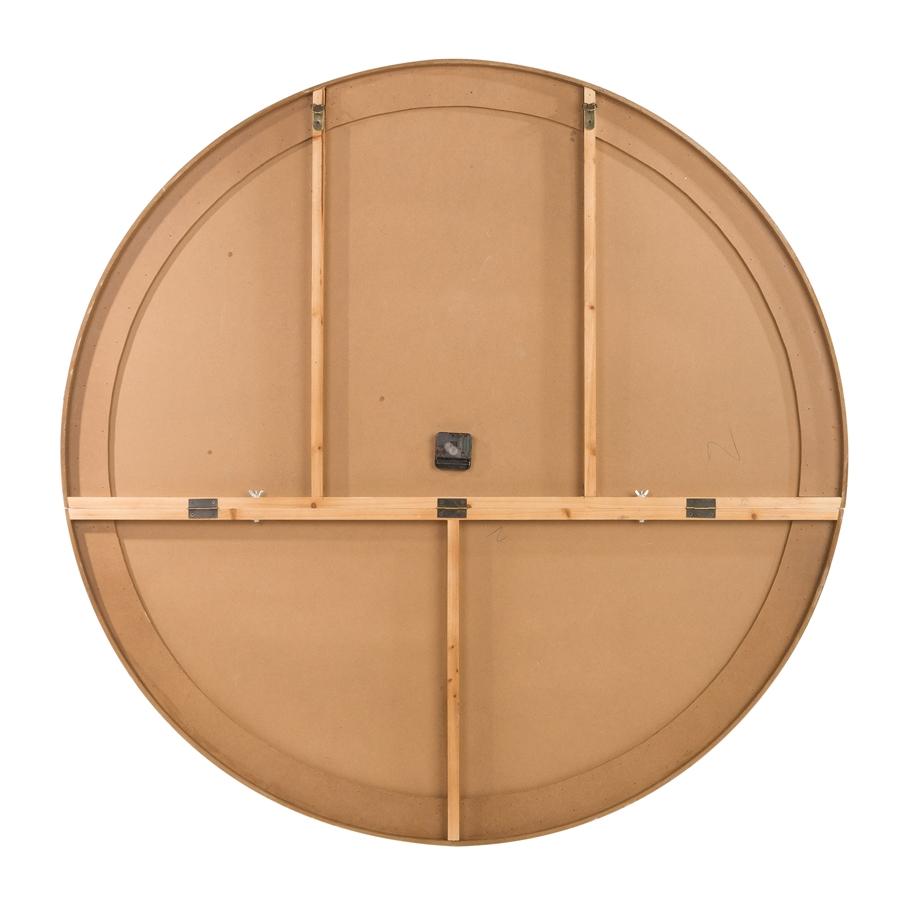 Aspire Home Accents 8231 - Renata Oversize Shiplap Wall Clock - Walnut