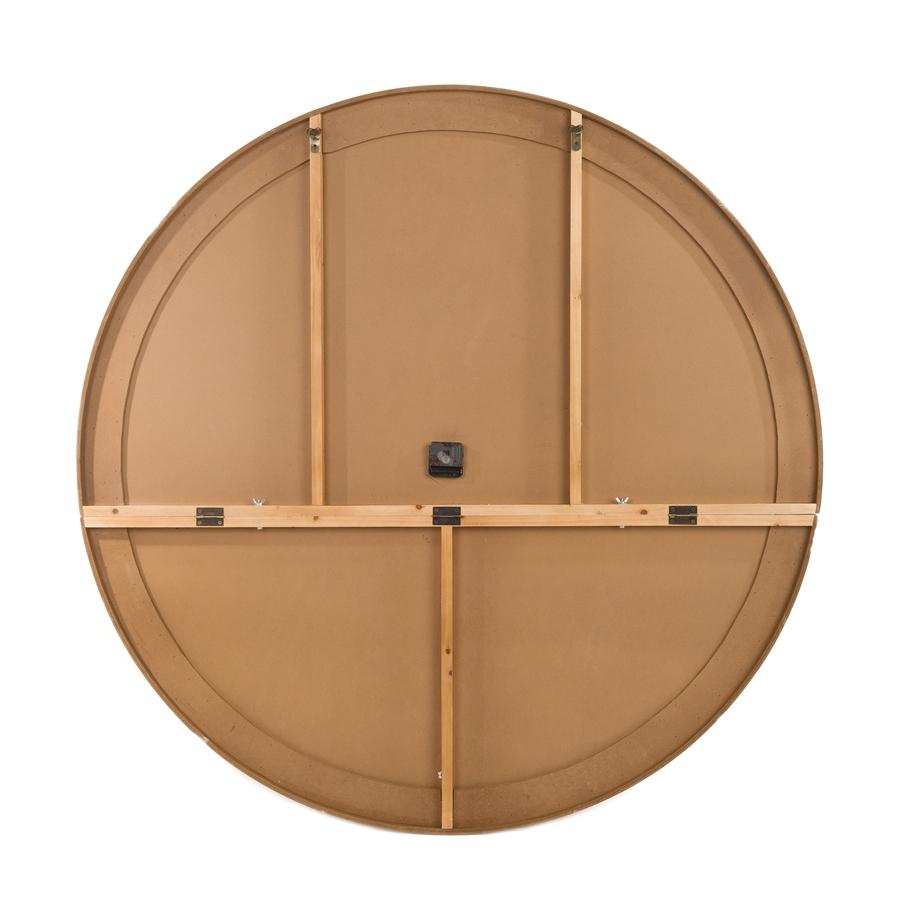 Aspire Home Accents 8248 - Renata Oversize Shiplap Wall Clock - White/Walnut
