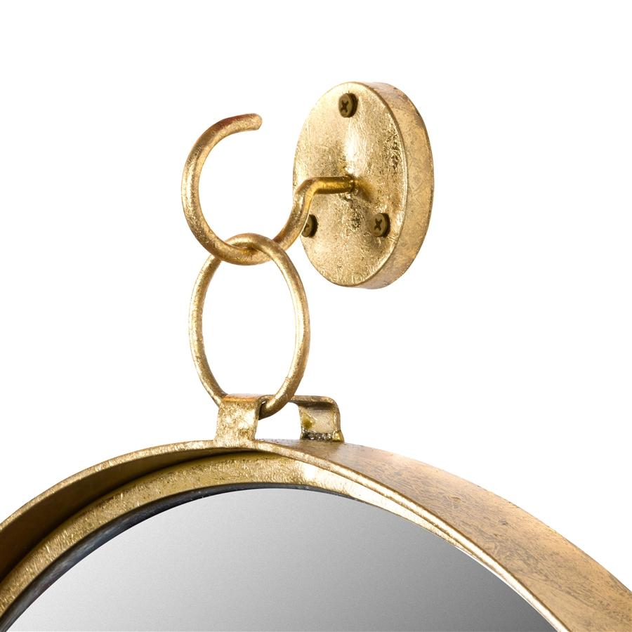 Aspire Home Accents 8255 - Bescott Suspended Round Wall Mirror - Gold