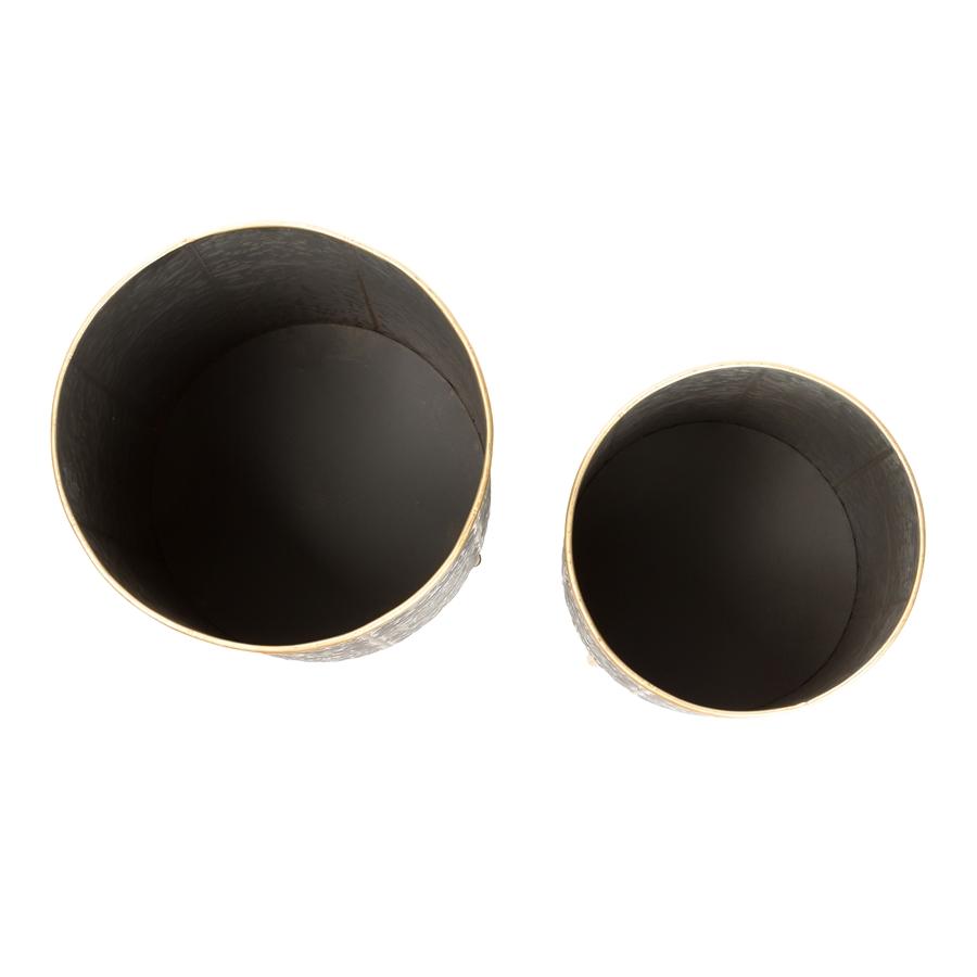 Aspire Home Accents 8286 - Bantu Modern Planters (Set Of 2) - Gray