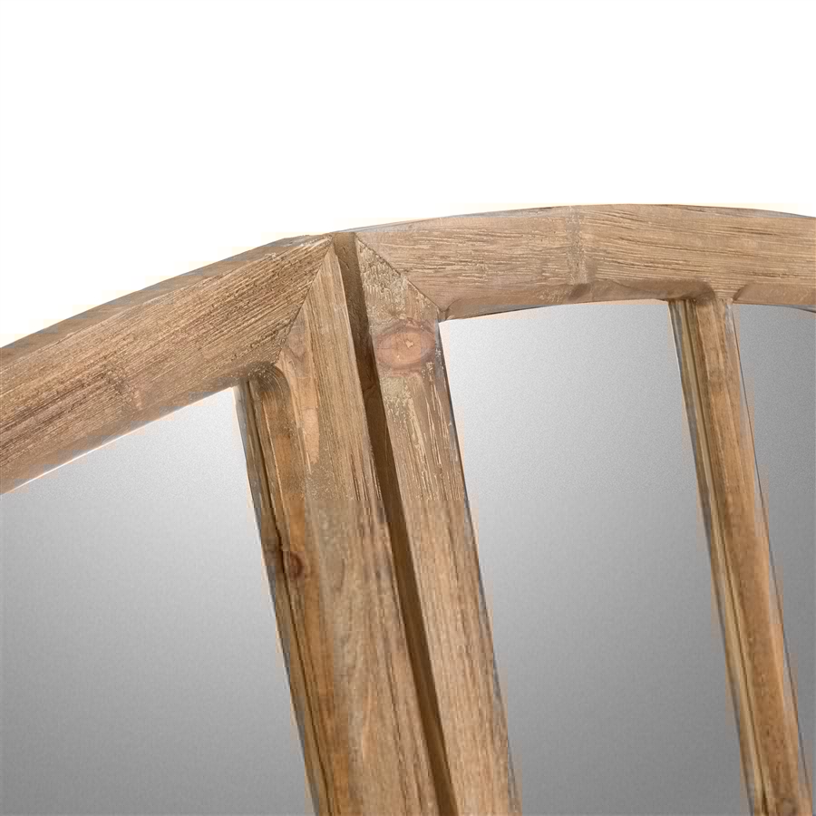 Aspire Home Accents 8316 - Jolene Arch Window Pane Mirrors (Set Of 2) - Walnut 33"H