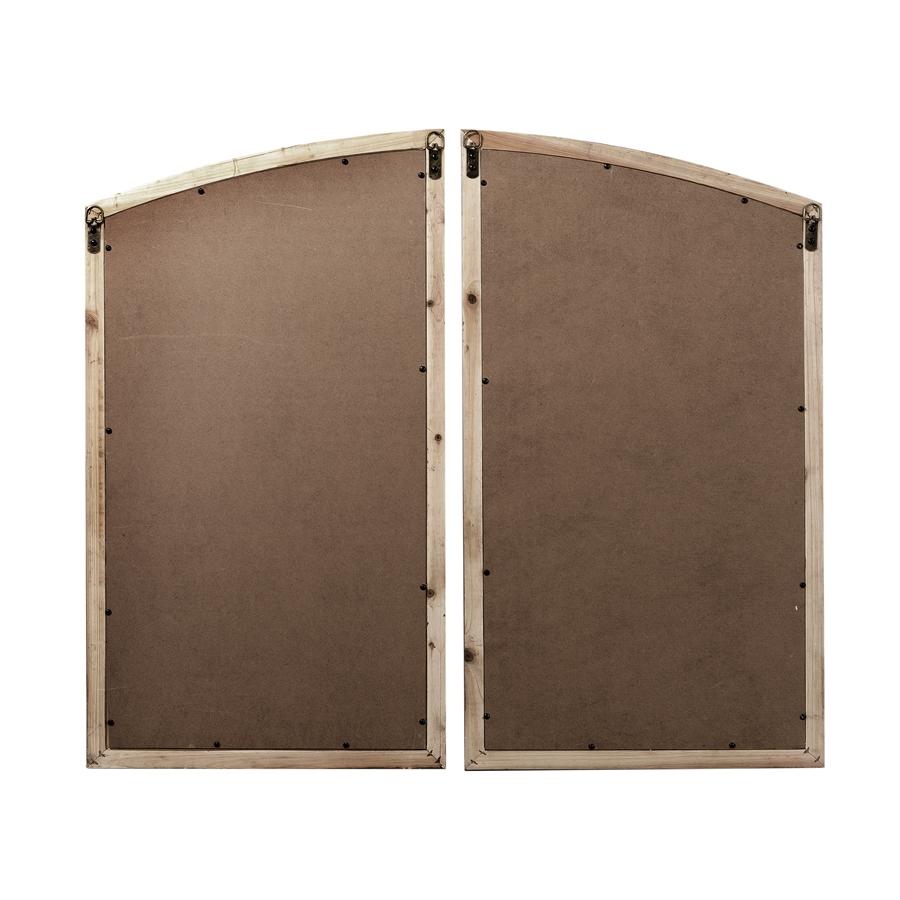 Aspire Home Accents 8316 - Jolene Arch Window Pane Mirrors (Set Of 2) - Walnut 33"H