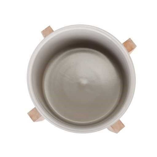 Aspire Home Accents 8446 - Liam Modern Ceramic Planter With Wood Legs