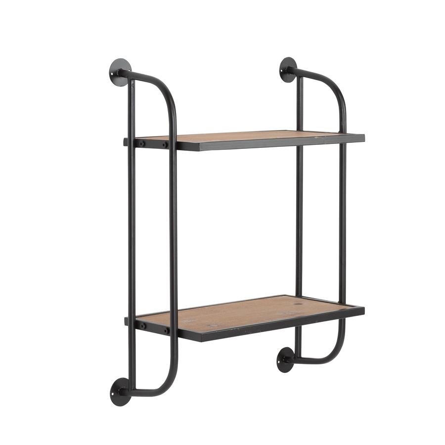 Aspire Home Accents 8651 - Emery Wall Shelf - 2 Shelf 18" Black
