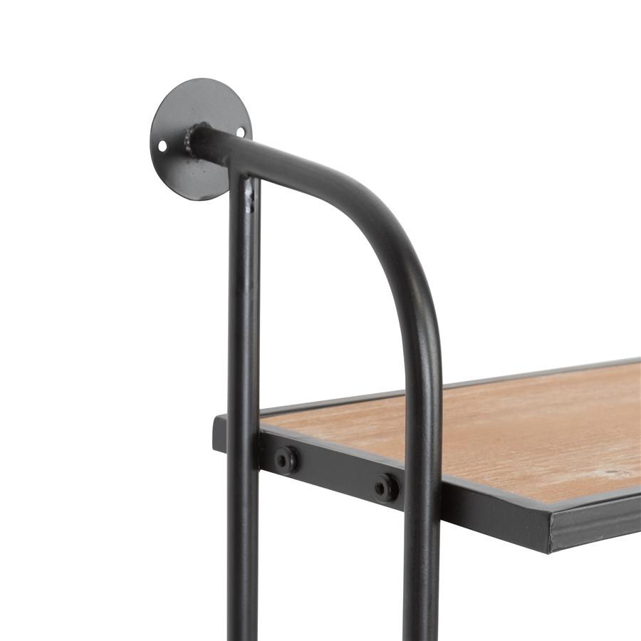 Aspire Home Accents 8651 - Emery Wall Shelf - 2 Shelf 18" Black