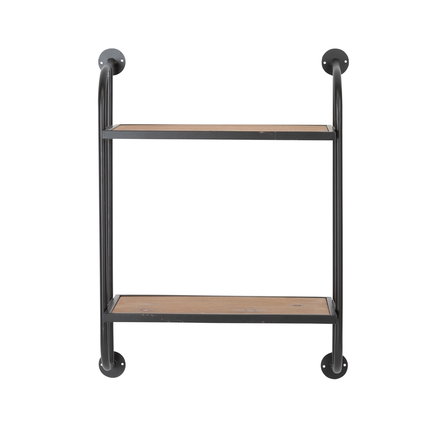 aspire home accents 8651 - Emery Wall Shelf - 2 Shelf 18" Black