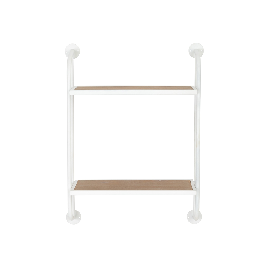 aspire home accents 8668 - Emery Wall Shelf - 2 Shelf 18" White