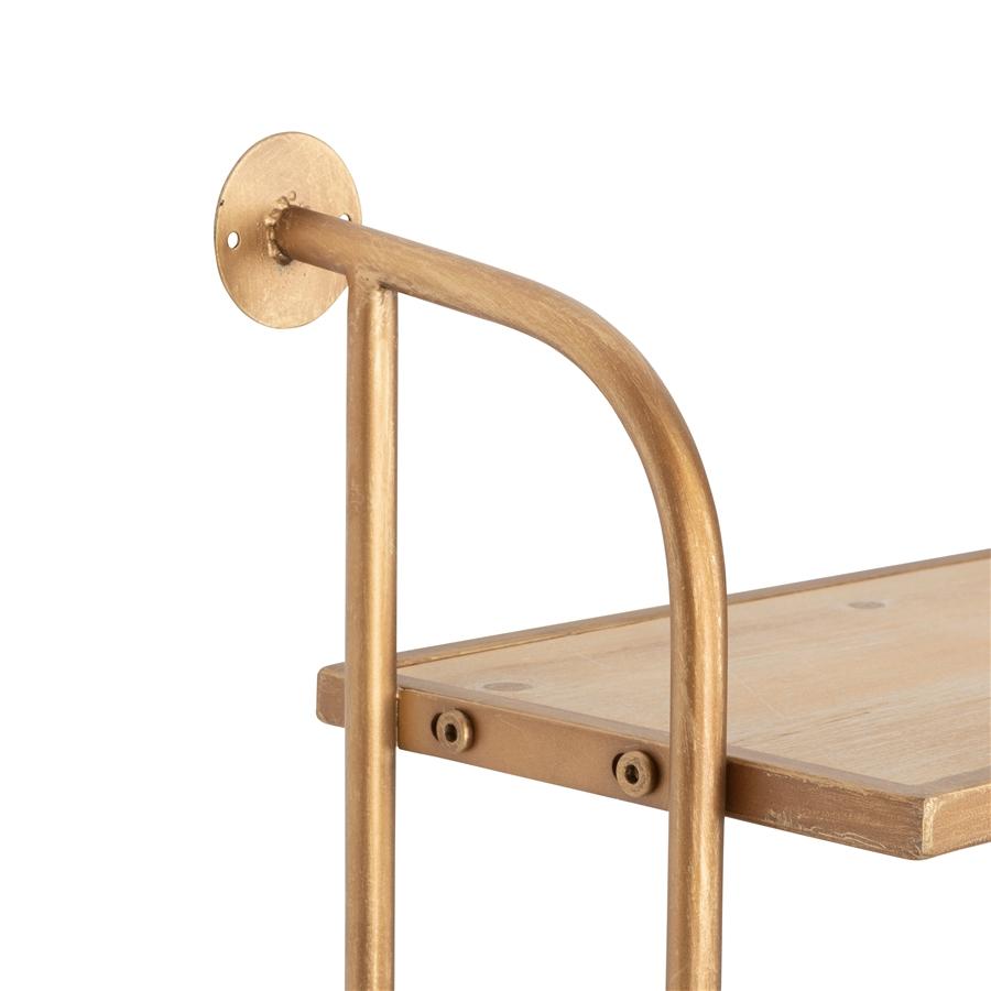 Aspire Home Accents 8675 - Emery Wall Shelf - 2 Shelf 18" Gold