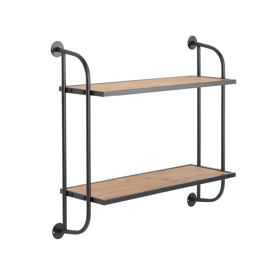 Aspire Home Accents 8682 - Emery Wall Shelf - 2 Shelf 26" Black