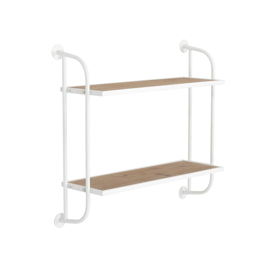 Aspire Home Accents 8699 - Emery Wall Shelf - 2 Shelf 26" White