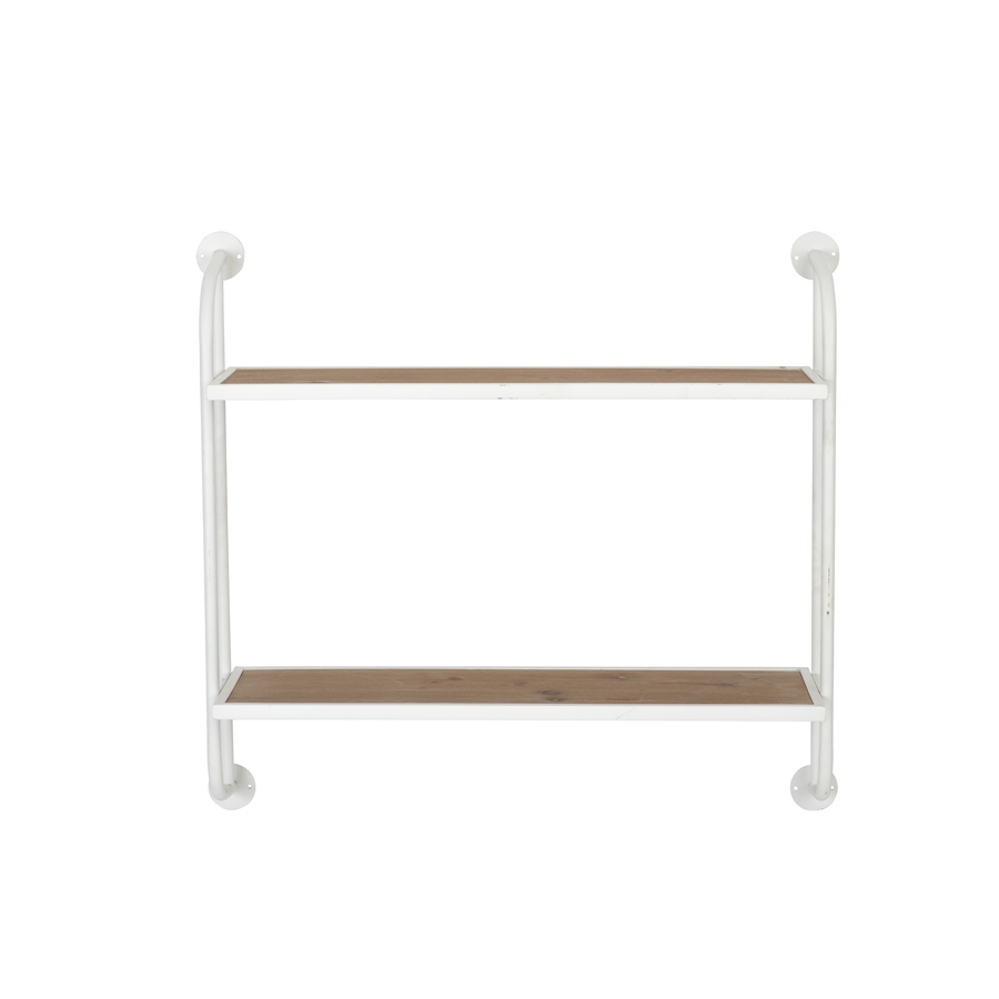aspire home accents 8699 - Emery Wall Shelf - 2 Shelf 26" White