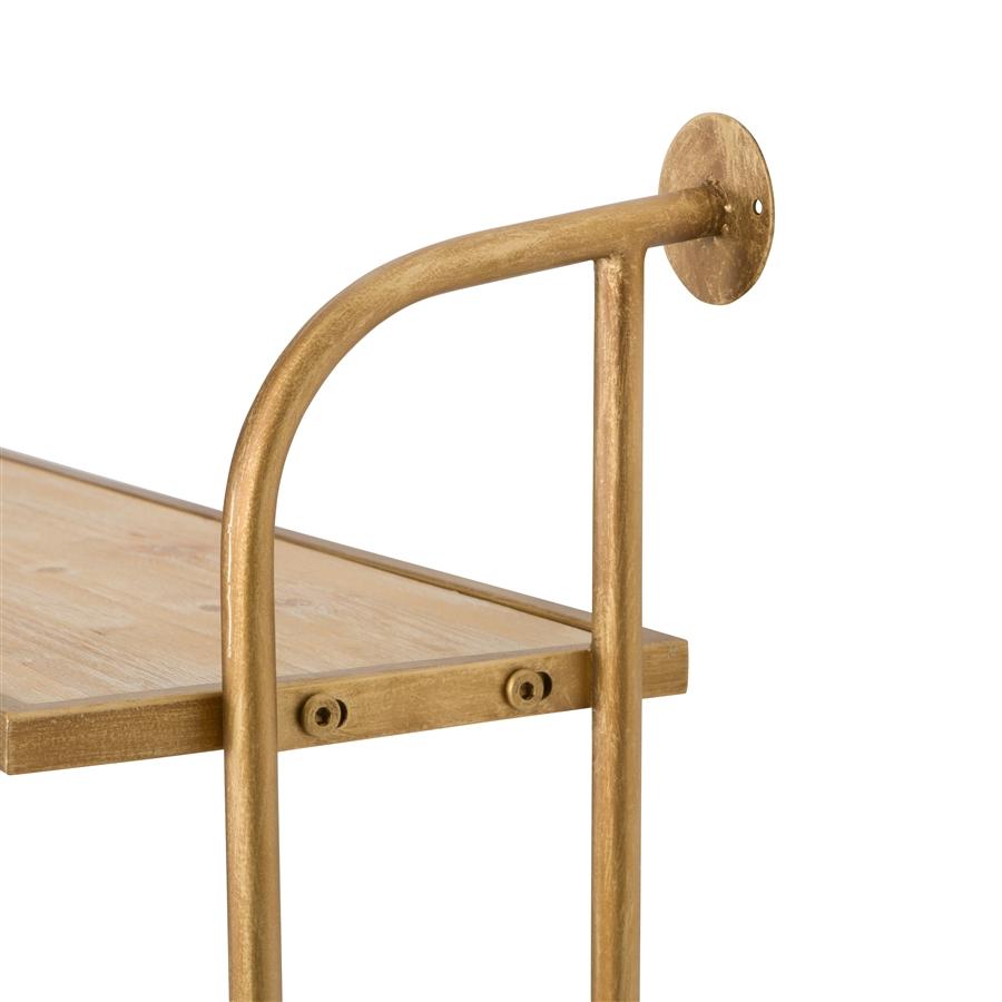 Aspire Home Accents 8705 - Emery Wall Shelf - 2 Shelf 26" Gold