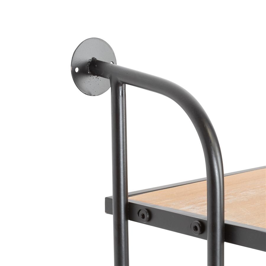 Aspire Home Accents 8712 - Emery Wall Shelf - 2 Shelf 38" Black