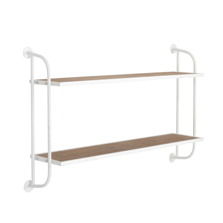 Aspire Home Accents 8730 - Emery Wall Shelf - 2 Shelf 38" White