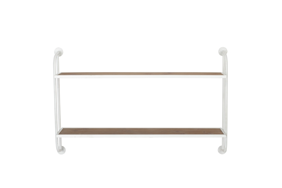 aspire home accents 8730 - Emery Wall Shelf - 2 Shelf 38" White