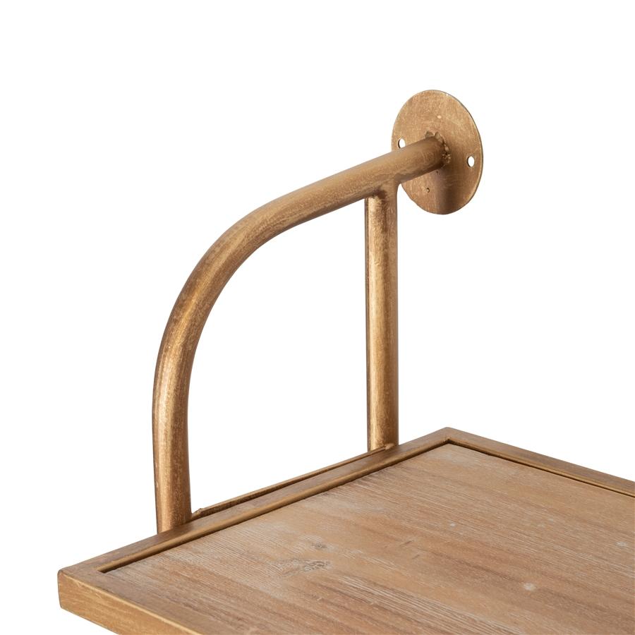 Aspire Home Accents 8736 - Emery Wall Shelf - 2 Shelf 38" Gold