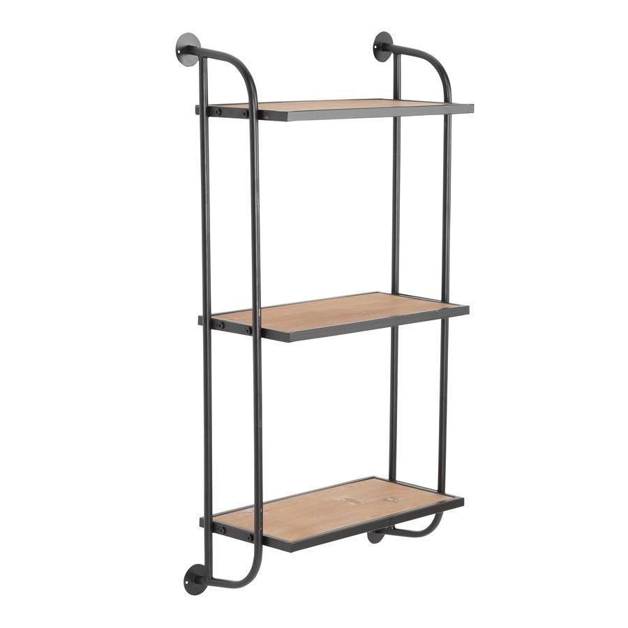 Aspire Home Accents 8743 - Emery Wall Shelf - 3 Shelf 18" Black
