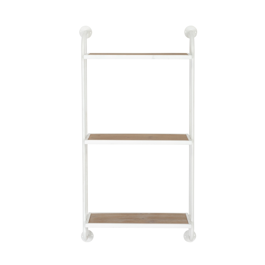 aspire home accents 8750 - Emery Wall Shelf - 3 Shelf 18" White