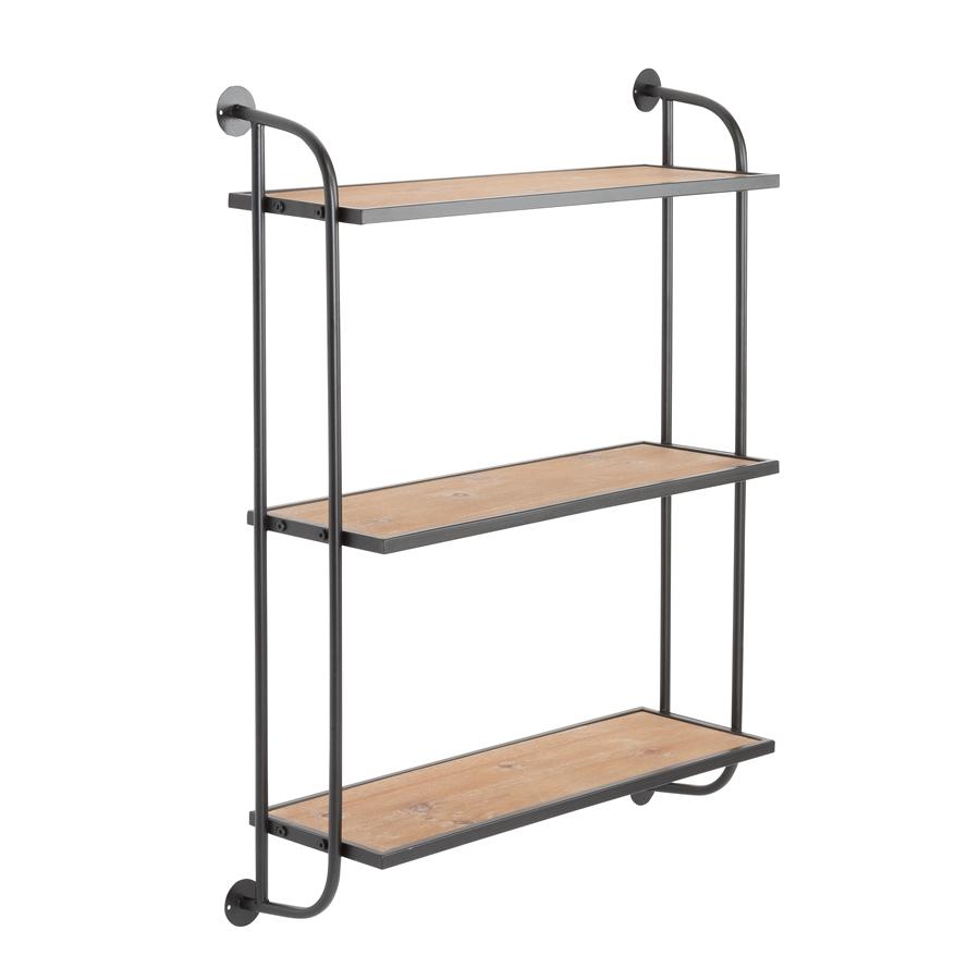 Aspire Home Accents 8774 - Emery Wall Shelf - 3 Shelf 26" Black