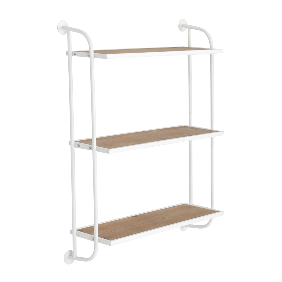 Aspire Home Accents 8781 - Emery Wall Shelf - 3 Shelf 26" White