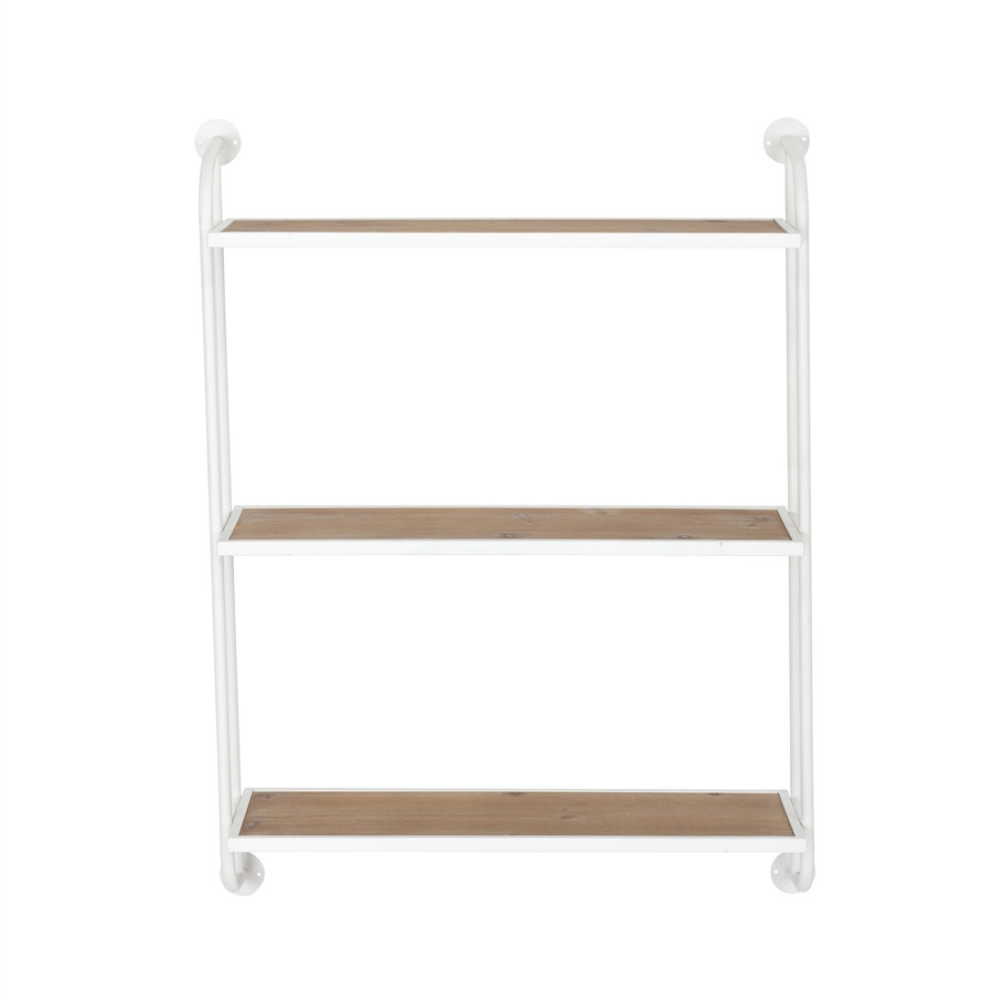 aspire home accents 8781 - Emery Wall Shelf - 3 Shelf 26" White