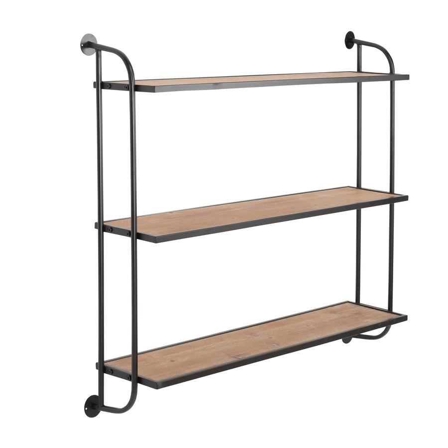 Aspire Home Accents 8804 - Emery Wall Shelf - 3 Shelf 38" Black