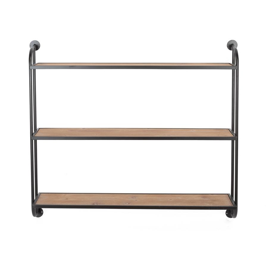 aspire home accents 8804 - Emery Wall Shelf - 3 Shelf 38" Black