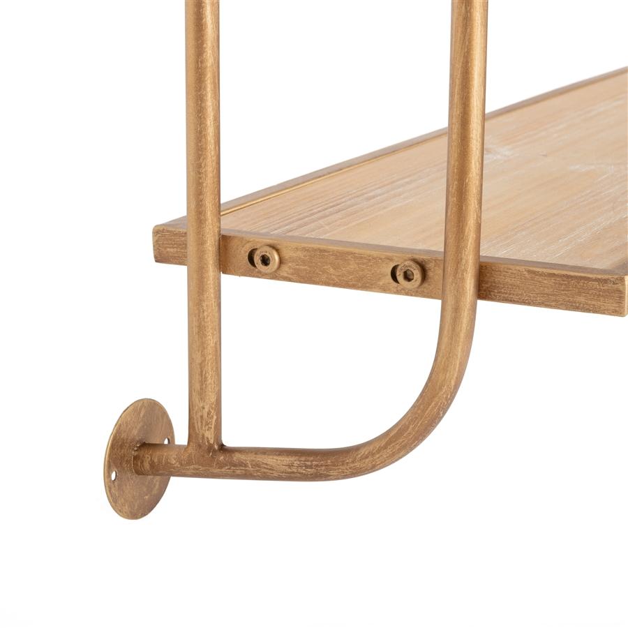 Aspire Home Accents 8828 - Emery Wall Shelf - 3 Shelf 38" Gold