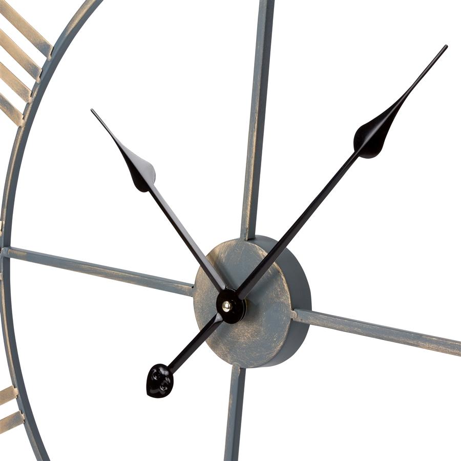 Aspire Home Accents 9991 - Solange Round Metal Wall Clock - 36" Light Gray