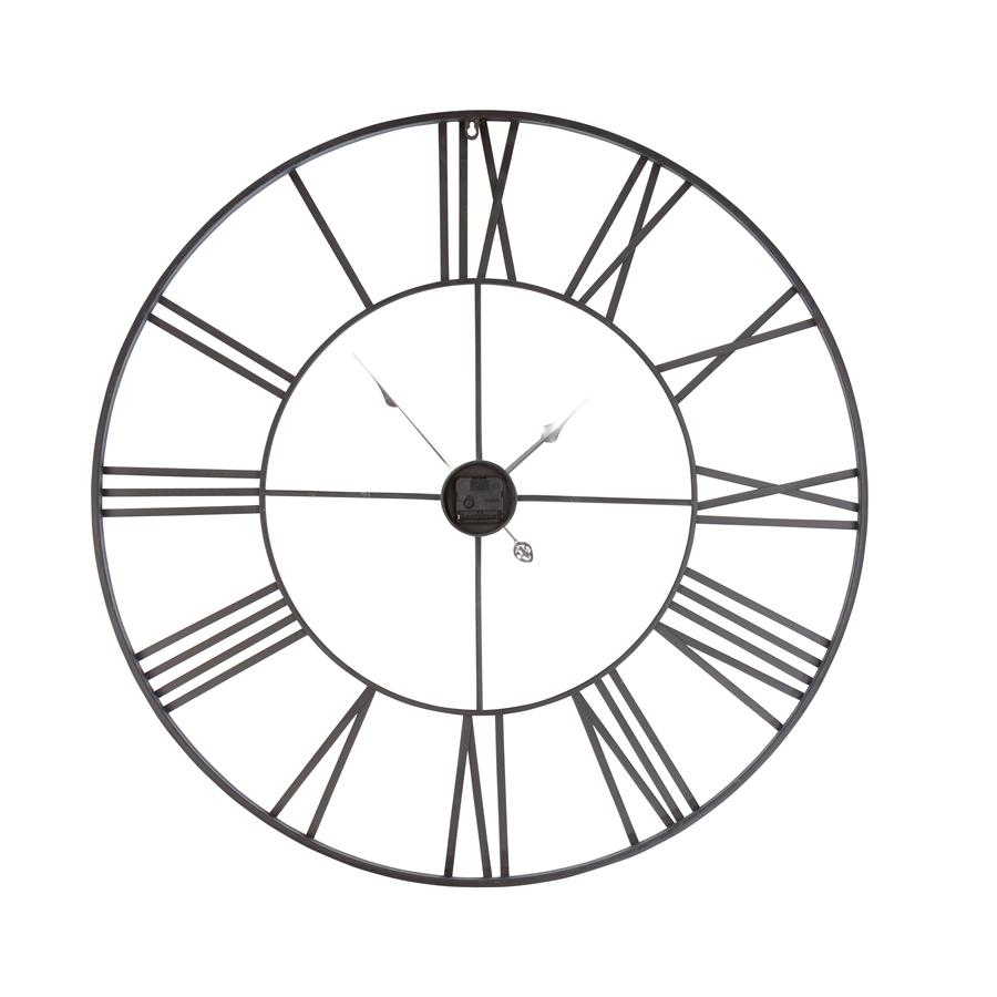 Aspire Home Accents 9991 - Solange Round Metal Wall Clock - 36" Light Gray