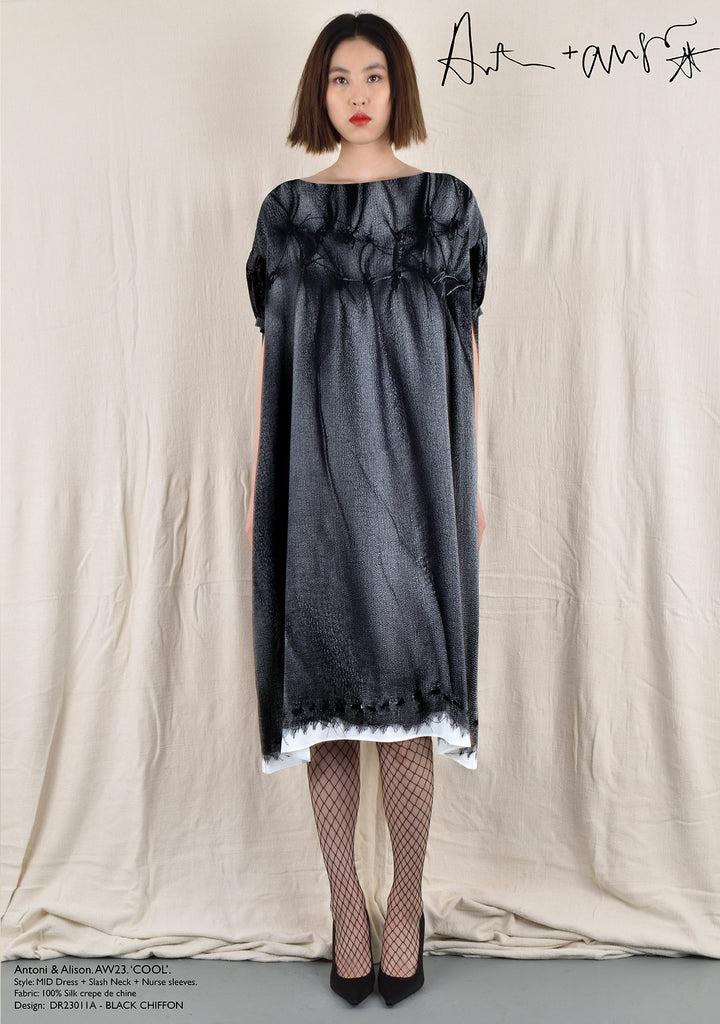 Antoni & Alison BLACK CHIFFON Dress