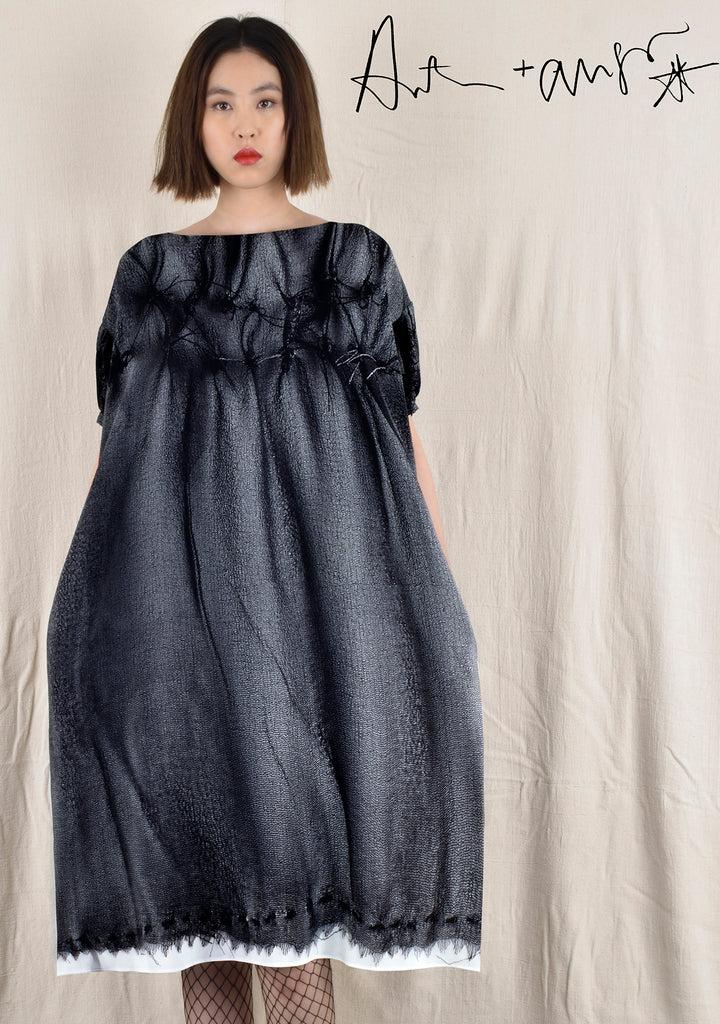 antoni & alison BLACK CHIFFON Dress