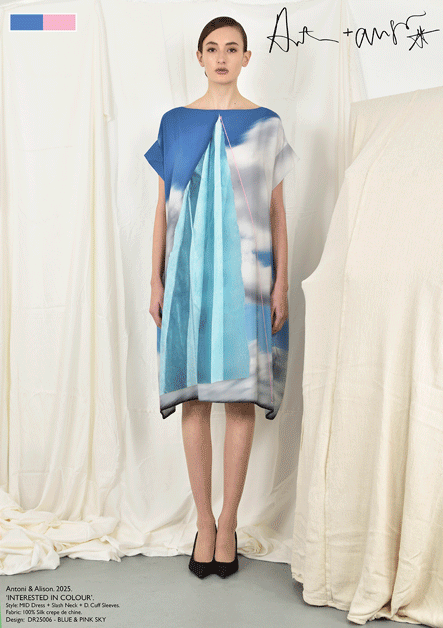 antoni & alison BLUE & PINK SKY Dress