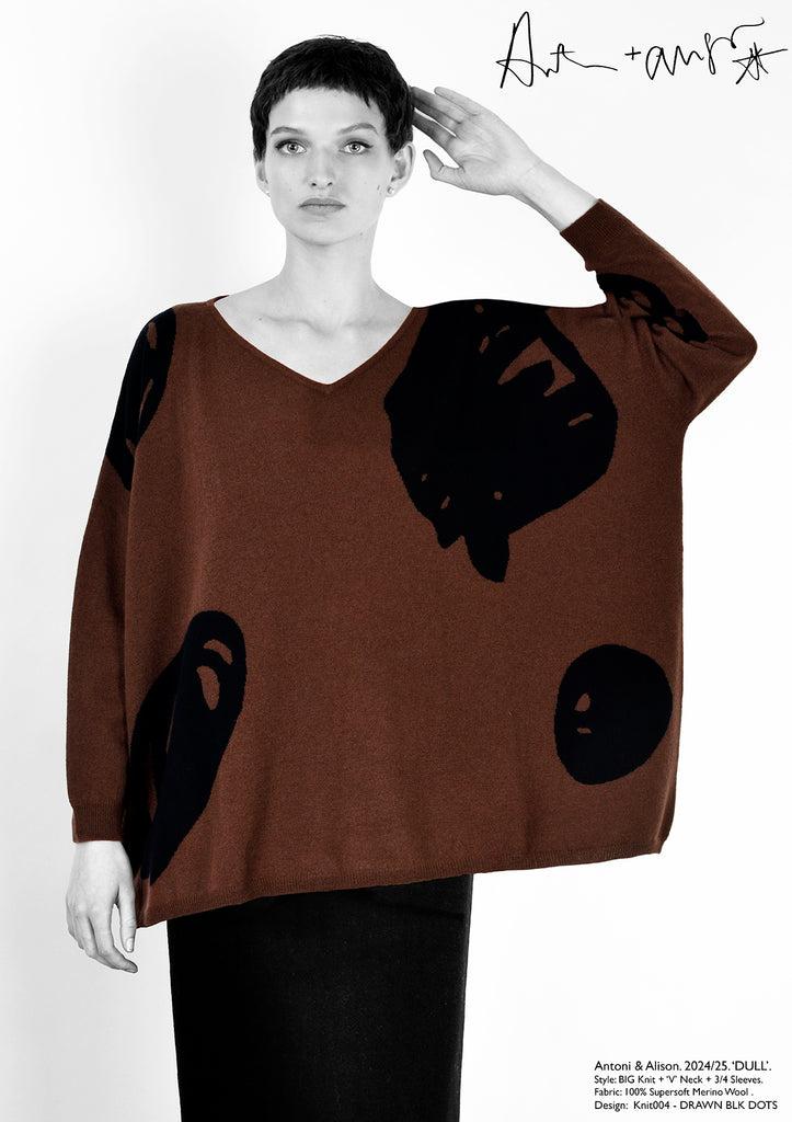 Antoni & Alison DRAWN BLACK DOTS Knit
