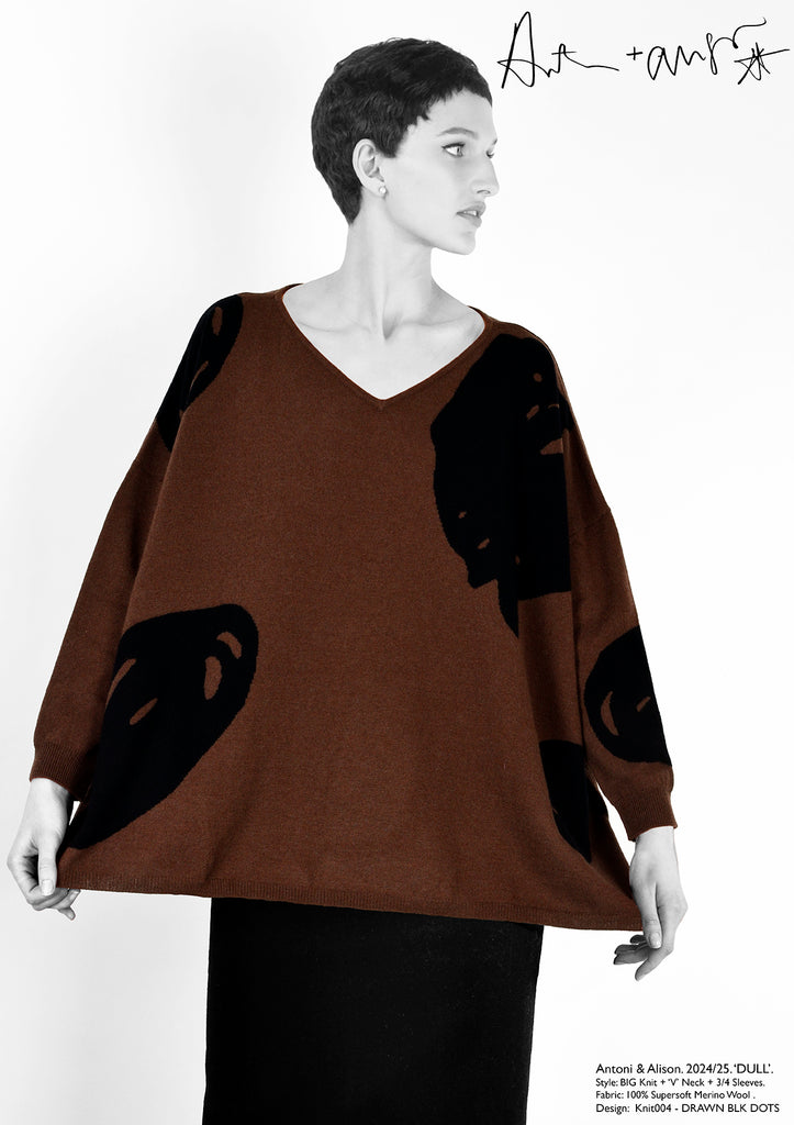 Antoni & Alison DRAWN BLACK DOTS Knit