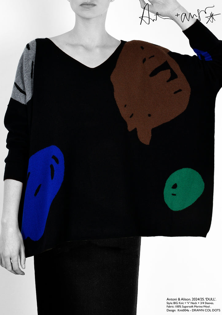 antoni & alison DRAWN COLOURED DOTS Knit