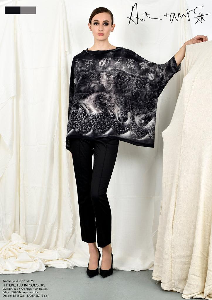 Antoni & Alison LAYERED (BLACK) Top