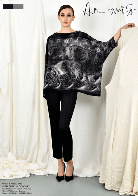 antoni & alison LAYERED (BLACK) Top